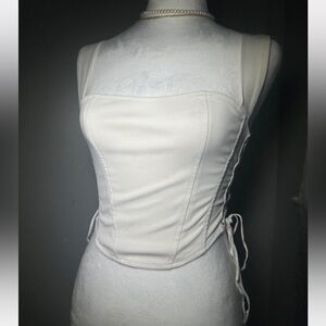 Elegant White Women's Corset Top